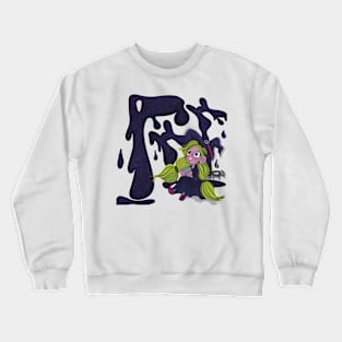 Ahh Distracted Witch Funny Crewneck Sweatshirt